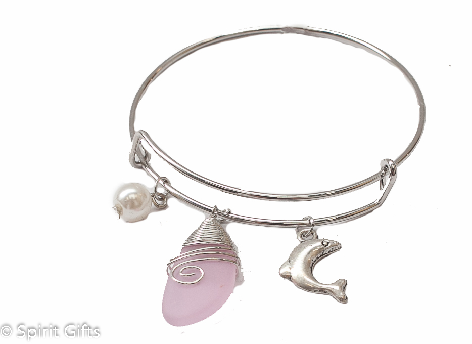 Bracelet Dolphin Pearl Pink Stone
