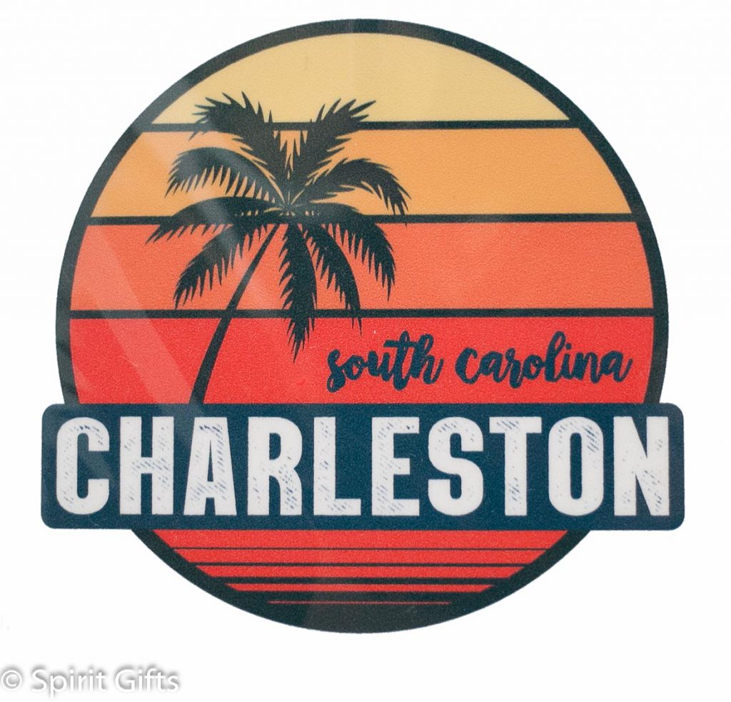 Sticker Palmeot Sunset Stripes Charleston