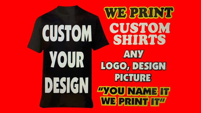 Custom your won design print on a T-shirt