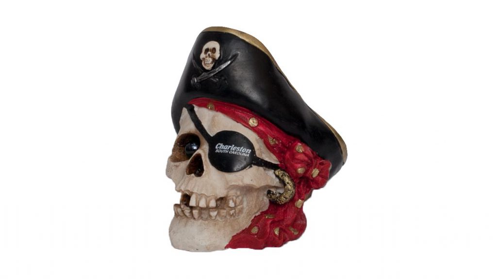 pirate skull piggy bank